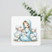 優しい夜 - 赤ちゃんイエスと羊たち シーズンカード (スタンド正面)