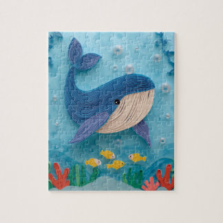 優しい子クジラのペーパーアート ジグソーパズル
