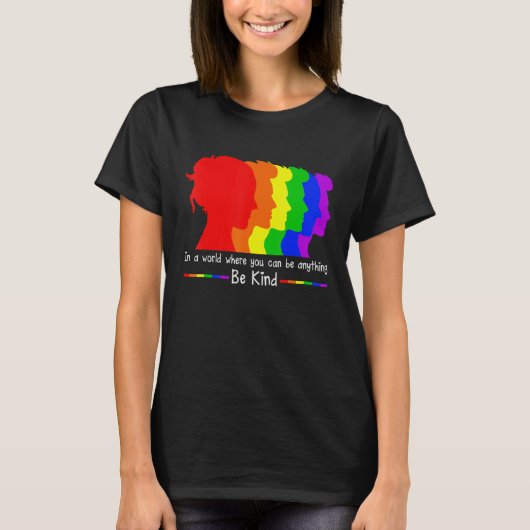 優しい存在になれる世界のLgbt Tシャツ (正面)