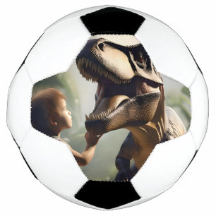 優しい巨人：パッフレンドリートを愛するTレックス サッカーボール