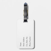 優しい巨人 – 荷車を引く森の中の馬の運搬ログ ラゲッジタグ (裏面縦)