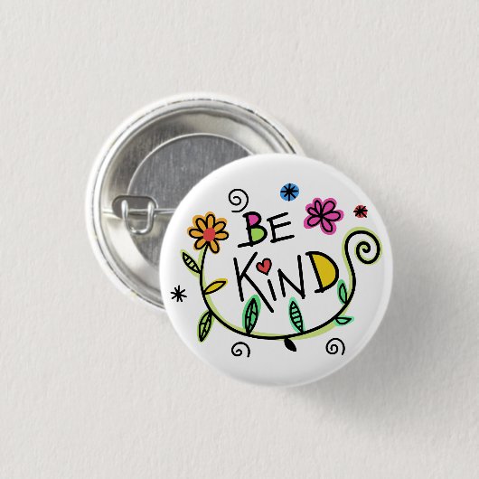 優しい引用文かわいいタイポグラフィ 缶バッジ (正面&裏面)