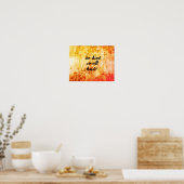 優しい引用文の日当たりの良い種子自然アート ポスター (キッチン)