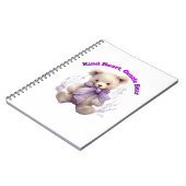 優しい心のジェントルベアノートブック - かわいいクマのデザイン ノートブック (左側)