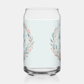 優しい心の花輪 水彩の名言 ガラス缶 (右)