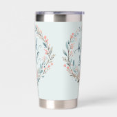 優しい心の花輪 水彩の名言 保温保冷タンブラー (左面)