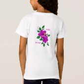 優しい心 勇敢な精神 野性的な自由な花の心 Tシャツ (裏面)