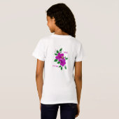 優しい心 勇敢な精神 野性的な自由な花の心 Tシャツ (裏面フル)