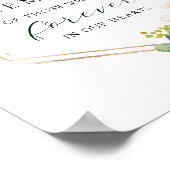 優しい思い出のブライダル ゴールド ヘキサゴン ポスター (角)