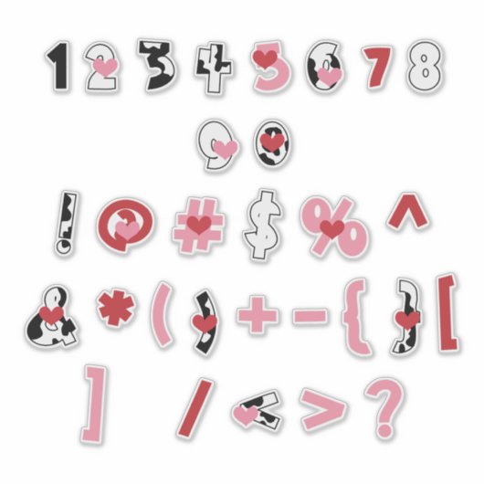 優しい愛[数値] シール (正面)