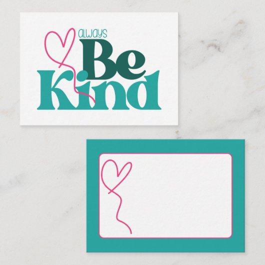 優しい感動的引用文 ノートカード (正面/裏面)