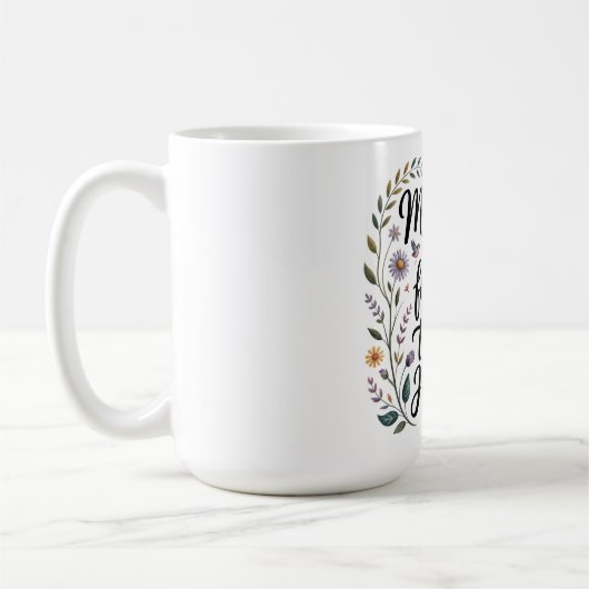 優しい手で未来を創る母親 コーヒーマグカップ (左)