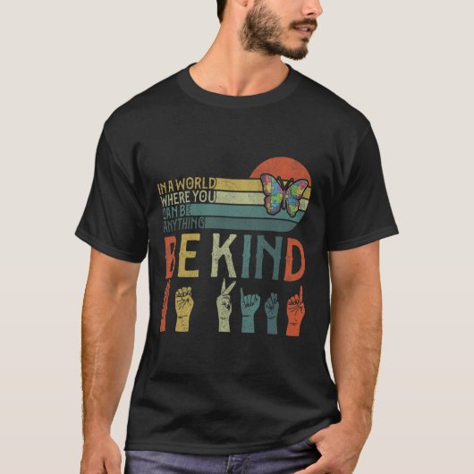 優しい手話S  Tシャツ (正面)