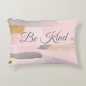 優しい抽象芸術ピンク&グレーアクセント枕 アクセントクッション (正面)