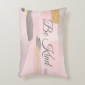 優しい抽象芸術ピンク&グレーアクセント枕 アクセントクッション (正面(垂直))