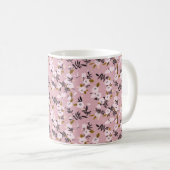 優しい春さくらんぼがピンク色に咲く コーヒーマグカップ (正面右)