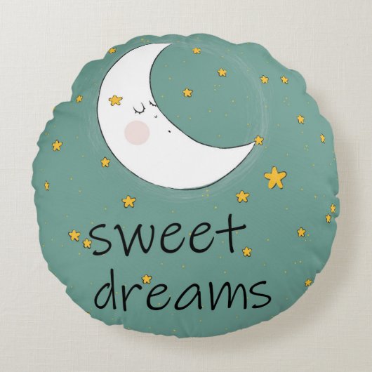 優しい枕の甘い夢 ラウンドクッション (正面)