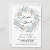 優しい植物学ブライダルシャワー招待 招待状 (正面)