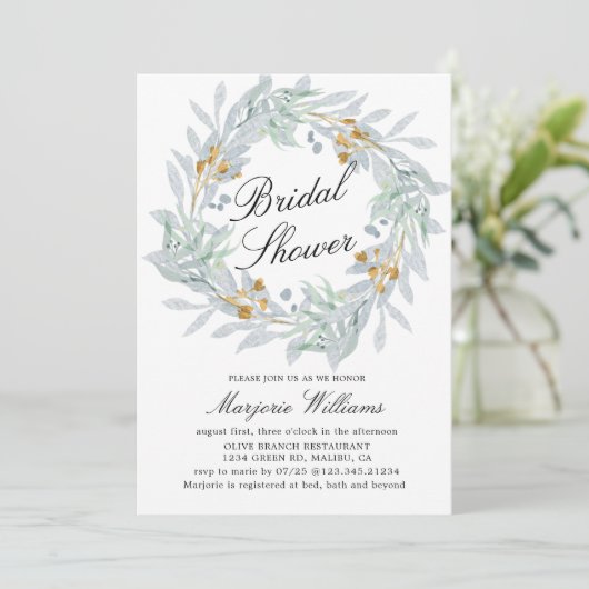 優しい植物学ブライダルシャワー招待 招待状 (スタンド正面)