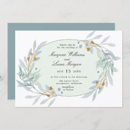 優しい植物学結婚式招待状 招待状