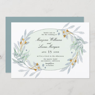 優しい植物学結婚式招待状 招待状