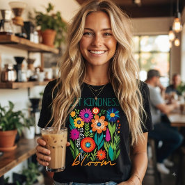 優しい気持ちが芽生える ワイルドフラワーのインスピレーション Tシャツ