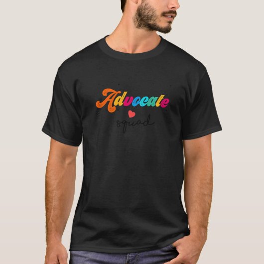 優しい気持ちで オティズム擁護者スクワッド 特別支援学級担任 Tシャツ (正面)