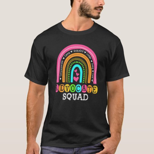 優しい気持ちで 自閉症の権利擁護 スクワッド 特別支援教育の先生 Tシャツ (正面)
