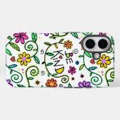優しい気持ちにさせるフレーズとお花のイラスト Case-Mate iPhoneケース (裏面 (横))