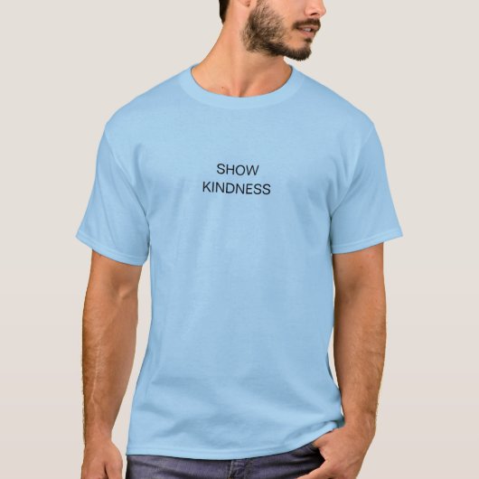 優しい気持ちを表そう 引用 ブルー Tシャツ (正面)