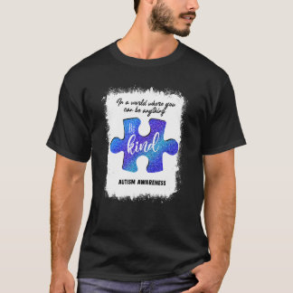 優しい気持ち ブルー パズルピース 自閉症啓発 ママ 女性 Tシャツ