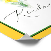 優しい水の色の水仙 ポスター (角)