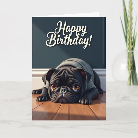 優しい犬の誕生日カード カード (正面)