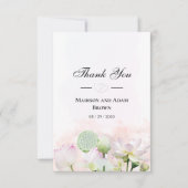 優しい睡蓮とロティの水彩ありがとう サンキューカード (正面)