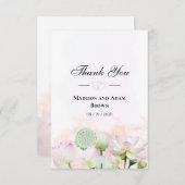 優しい睡蓮とロティの水彩ありがとう サンキューカード (正面/裏面)