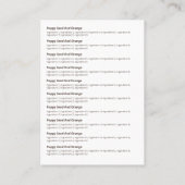 優しい石鹸の香りのロゴの材料 名刺 (裏面)