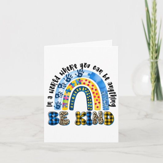 優しい絞り染めレインボー選択やさしい女性の子供 カード (正面)