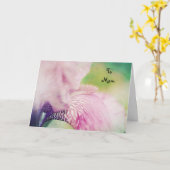 優しい美しいアイリス母の日カード カード (黄色い花)