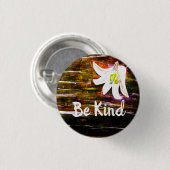 優しい美しい花のボタン 缶バッジ (正面&裏面)