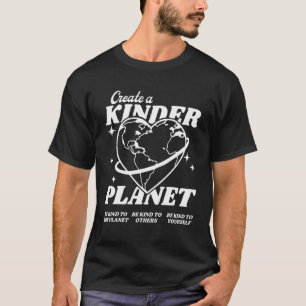 優しい美的傾向である優しい惑星を作る Tシャツ