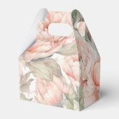 優しい背景の豪華な牡丹 フェイバーボックス (裏面サイド)