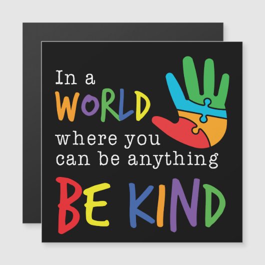 優しい自閉症になれる世界 マグネット招待状 (正面/裏面)