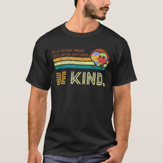 優しい自閉症意識を持つ感動的レトロヴィンタ Tシャツ
