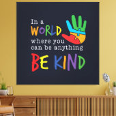 優しい自閉症意識パズル手 キャンバスプリント (インサイチュ (リビング))