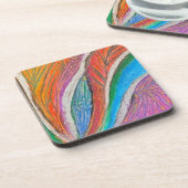 優しい花の咲くコースター - 繊細な花柄パターン コースター (左側)