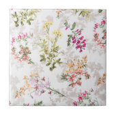 優しい花柄 タイル (正面)