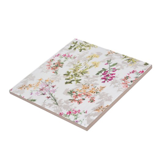 優しい花柄 タイル (側面)