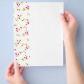 優しい花柄 チラシ (手)