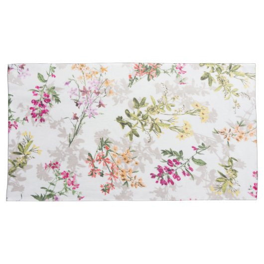 優しい花柄 枕カバー (正面右)