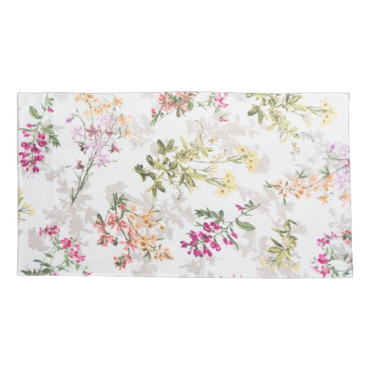 優しい花柄 枕カバー (裏面-左)